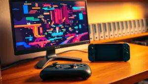 RetroArch Setup mit Monitor, Handheld und Controller