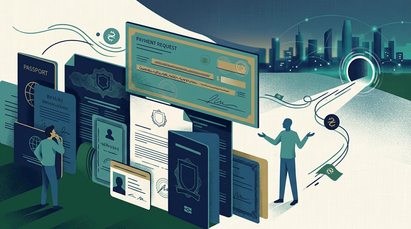 Identity verification documents for a casino withdrawal request